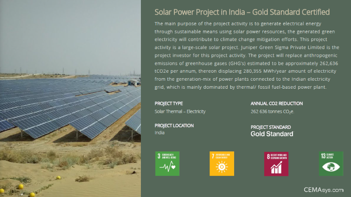 Solcellepaneler i ørkenen i Jodhpur i India