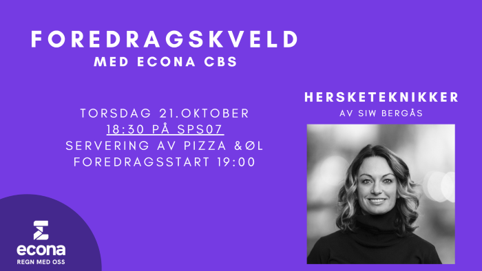 Plakat med innhold om arrangementet