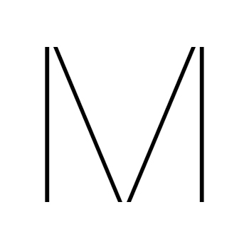 Ikon som viser M som i fagtidsskriftet Magmas logo.